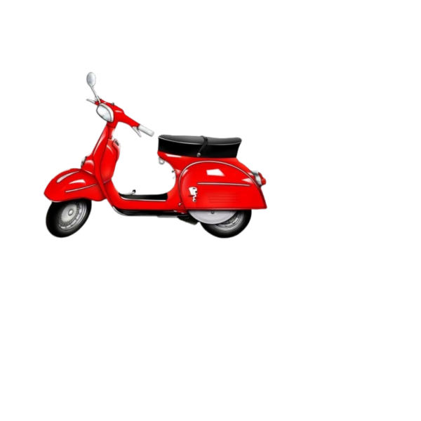 Red Vespa Sticker